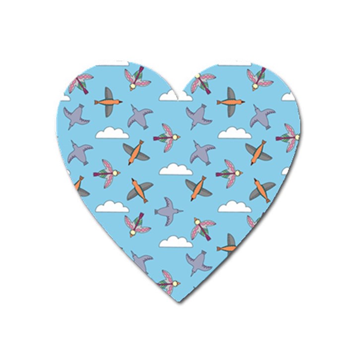 Birds in the sky Heart Magnet