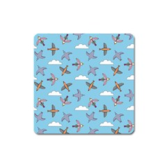 Birds In The Sky Square Magnet by SychEva