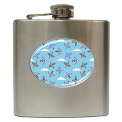 Birds In The Sky Hip Flask (6 Oz) by SychEva