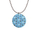 Birds in the sky 1  Button Necklace Front