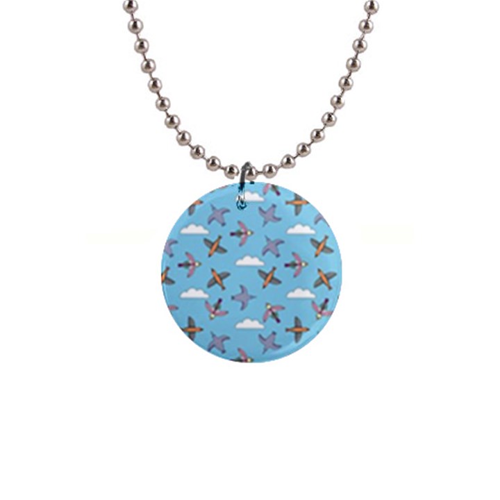 Birds in the sky 1  Button Necklace