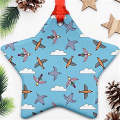 Birds In The Sky Star Ornament (two Sides) by SychEva