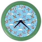 Birds in the sky Color Wall Clock Front