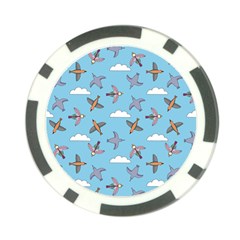 Birds In The Sky Poker Chip Card Guard (10 Pack) by SychEva