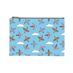 Birds In The Sky Cosmetic Bag (large) by SychEva