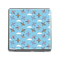 Birds In The Sky Memory Card Reader (square 5 Slot) by SychEva