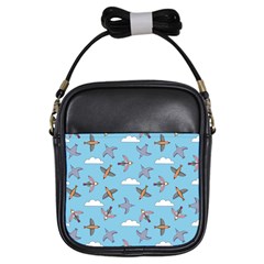 Birds In The Sky Girls Sling Bag by SychEva