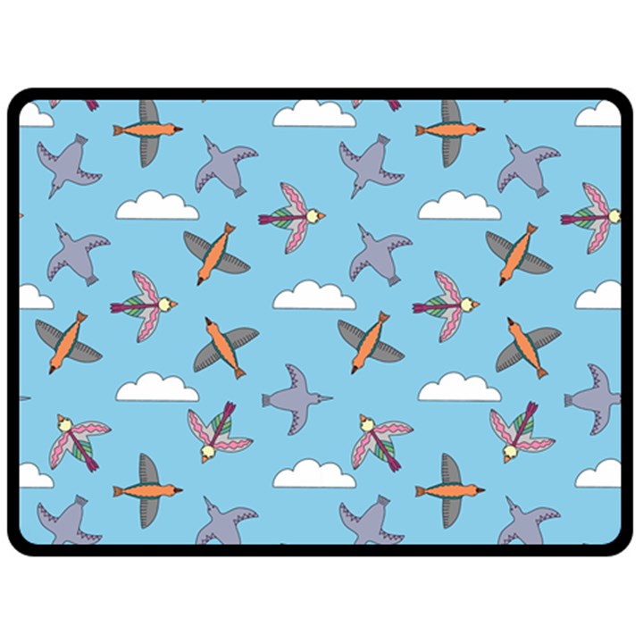 Birds in the sky Fleece Blanket (Large) 