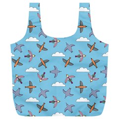 Birds In The Sky Full Print Recycle Bag (xl) by SychEva