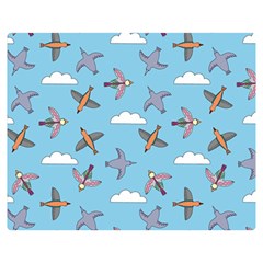 Birds In The Sky Double Sided Flano Blanket (medium)  by SychEva