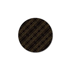 Interlace Stripes Golden Pattern Golf Ball Marker (4 Pack)