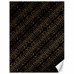 Interlace Stripes Golden Pattern Canvas 18  X 24 