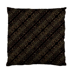 Interlace Stripes Golden Pattern Standard Cushion Case (two Sides)