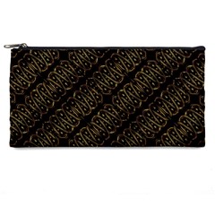 Interlace Stripes Golden Pattern Pencil Case by dflcprintsclothing