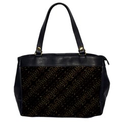 Interlace Stripes Golden Pattern Oversize Office Handbag by dflcprintsclothing