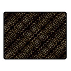 Interlace Stripes Golden Pattern Fleece Blanket (small) by dflcprintsclothing