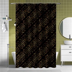 Interlace Stripes Golden Pattern Shower Curtain 48  X 72  (small) 