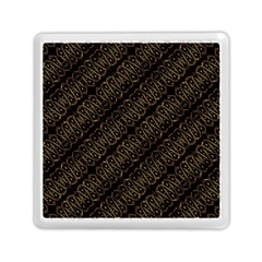 Interlace Stripes Golden Pattern Memory Card Reader (square)