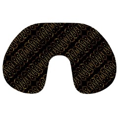 Interlace Stripes Golden Pattern Travel Neck Pillow