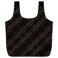 Interlace Stripes Golden Pattern Full Print Recycle Bag (xl) by dflcprintsclothing