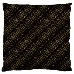 Interlace Stripes Golden Pattern Large Flano Cushion Case (one Side)