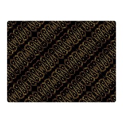 Interlace Stripes Golden Pattern Double Sided Flano Blanket (mini)  by dflcprintsclothing