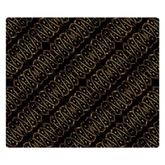 Interlace Stripes Golden Pattern Double Sided Flano Blanket (small)  by dflcprintsclothing