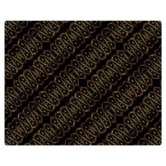 Interlace Stripes Golden Pattern Double Sided Flano Blanket (medium)  by dflcprintsclothing