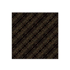 Interlace Stripes Golden Pattern Satin Bandana Scarf