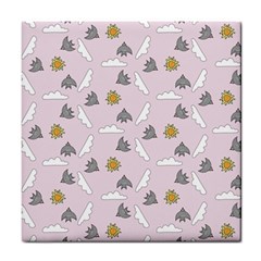 Birds In The Sky  Tile Coaster by SychEva