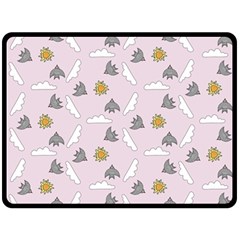 Birds In The Sky  Fleece Blanket (large)  by SychEva