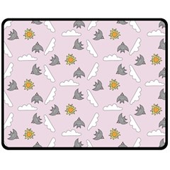 Birds In The Sky  Fleece Blanket (medium)  by SychEva