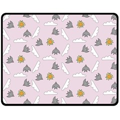 Birds In The Sky  Double Sided Fleece Blanket (medium)  by SychEva