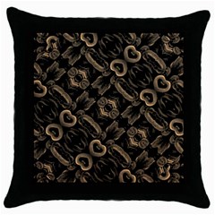 Modern Intricate Print Pattern Throw Pillow Case (black) by dflcprintsclothing