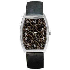 Modern Intricate Print Pattern Barrel Style Metal Watch by dflcprintsclothing