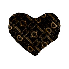 Modern Intricate Print Pattern Standard 16  Premium Heart Shape Cushions by dflcprintsclothing