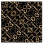 Modern Intricate Print Pattern Large Satin Scarf (Square) Front