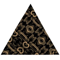 Modern Intricate Print Pattern Wooden Puzzle Triangle by dflcprintsclothing