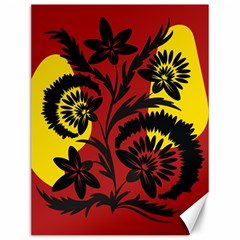 Folk Flowers Print Canvas 12  X 16  by Eskimos