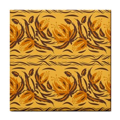 Folk Flowers Tile Coaster by Eskimos