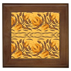 Folk Flowers Framed Tile by Eskimos