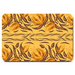 Folk Flowers Large Doormat  by Eskimos