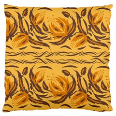 Folk Flowers Large Cushion Case (two Sides) by Eskimos