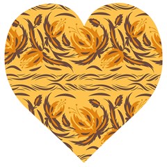 Folk Flowers Wooden Puzzle Heart by Eskimos