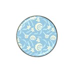 Blue fantasy Hat Clip Ball Marker Front