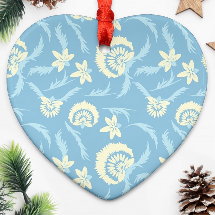 Blue fantasy Heart Ornament (Two Sides)