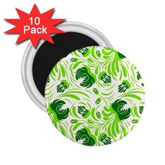 Green Leaves 2 25  Magnets (10 Pack)  by Eskimos