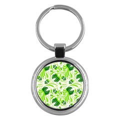 Green Leaves Key Chain (round) by Eskimos