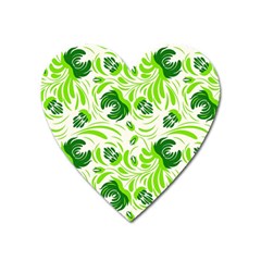 Green Leaves Heart Magnet by Eskimos