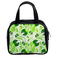 Green Leaves Classic Handbag (two Sides) by Eskimos